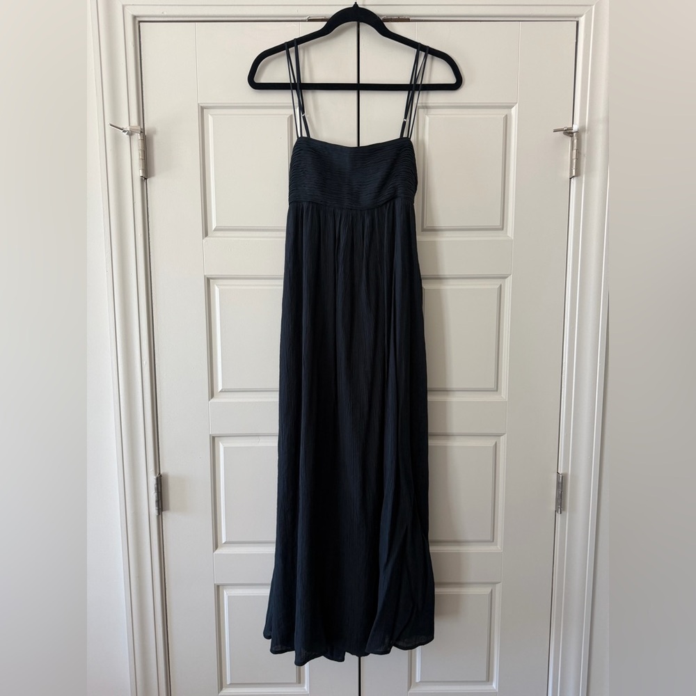 NWOT Abercrombie & Fitch Black Spaghetti-Strap Maxi Dress
